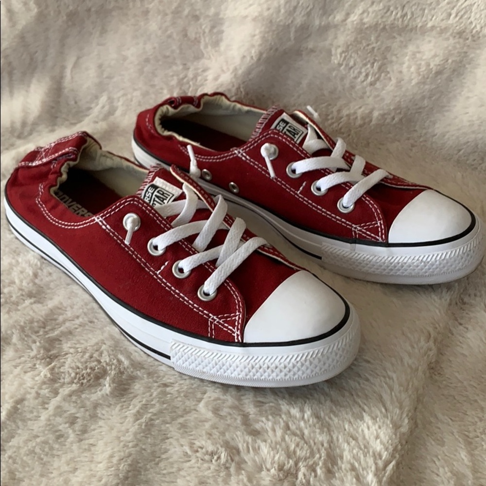 Womens Converse Allstar Slip-ons - Brick Red